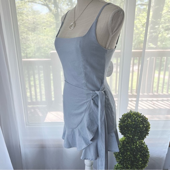 Princess Polly Cottage Hill Mini Dress Size 4 Baby Blue NWT - Picture 5 of 16